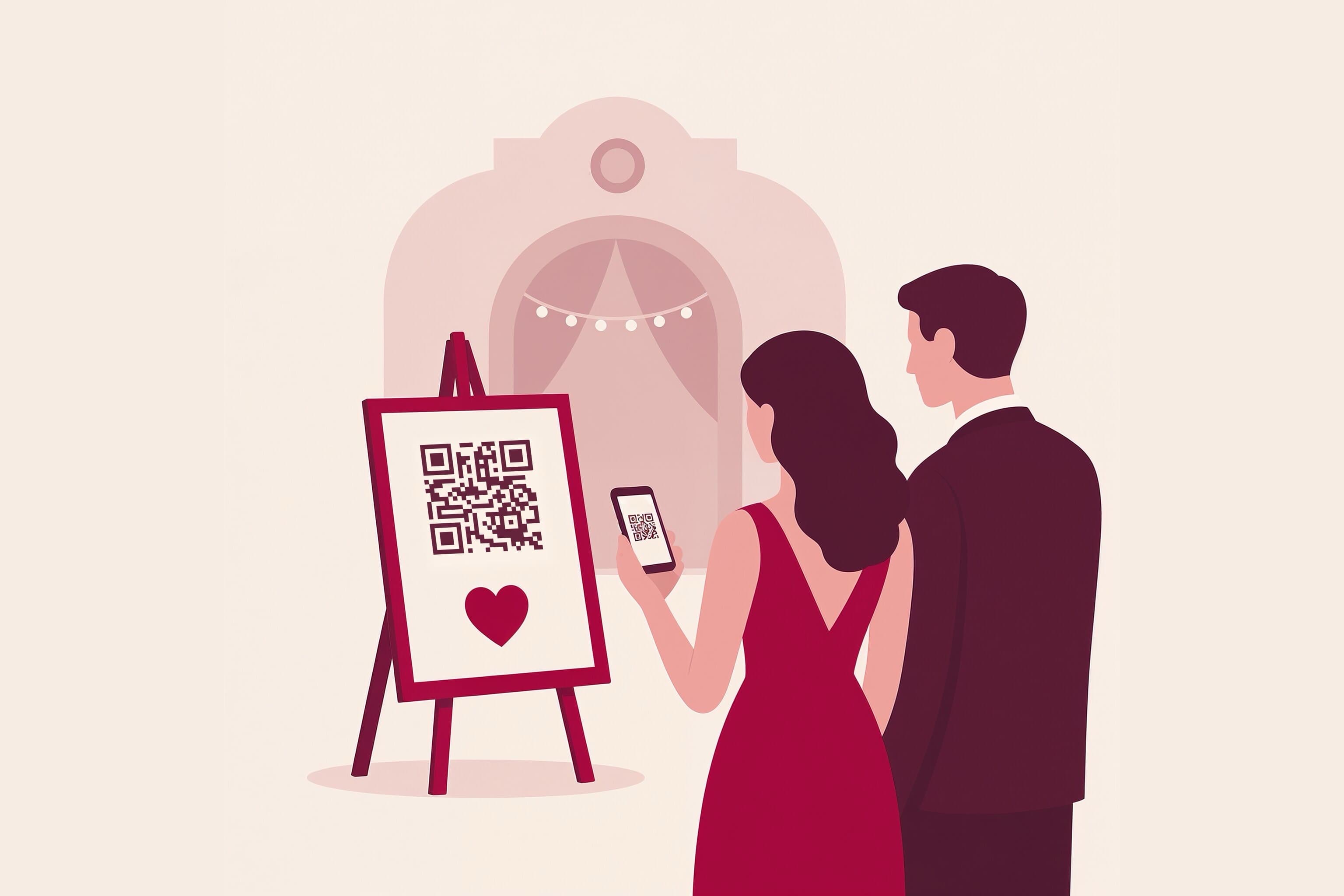 Guest scans QR code and adds photos without an app
